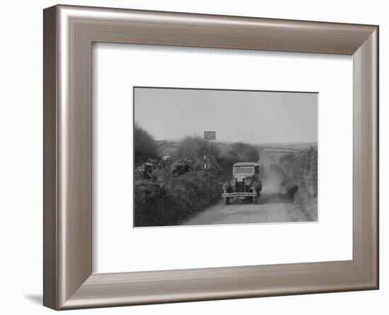 Standard saloon of AF Deane, MCC Lands End Trial, summit of Beggars Roost, Devon, 1933-Bill Brunell-Framed Photographic Print