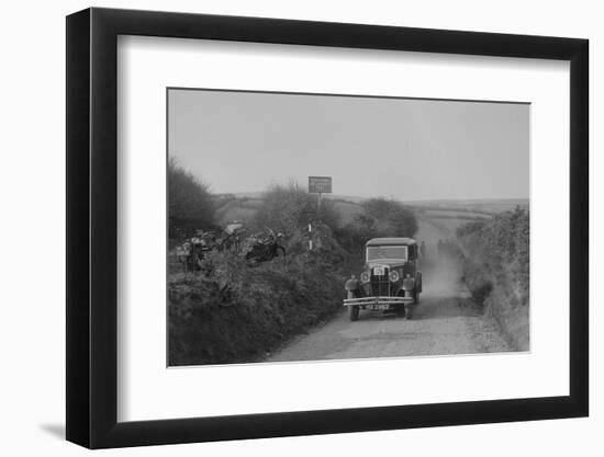 Standard saloon of AF Deane, MCC Lands End Trial, summit of Beggars Roost, Devon, 1933-Bill Brunell-Framed Photographic Print