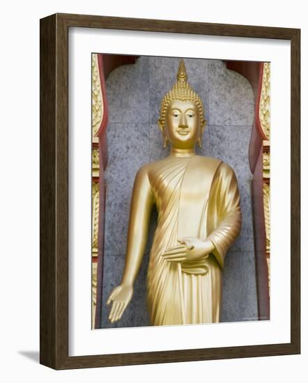 Standing Buddha Statue, Wat Chalong Temple, Phuket, Thailand, Southeast Asia, Asia-Sergio Pitamitz-Framed Photographic Print