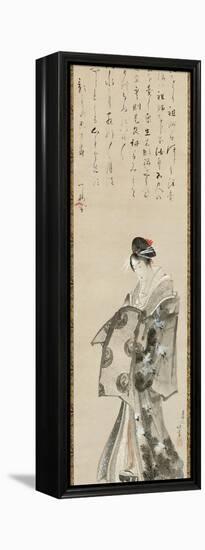 Standing Courtesan, 1801-05-Katsushika Hokusai-Framed Premier Image Canvas