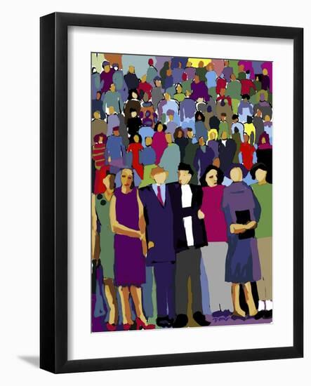 Standing Crowd-Diana Ong-Framed Giclee Print