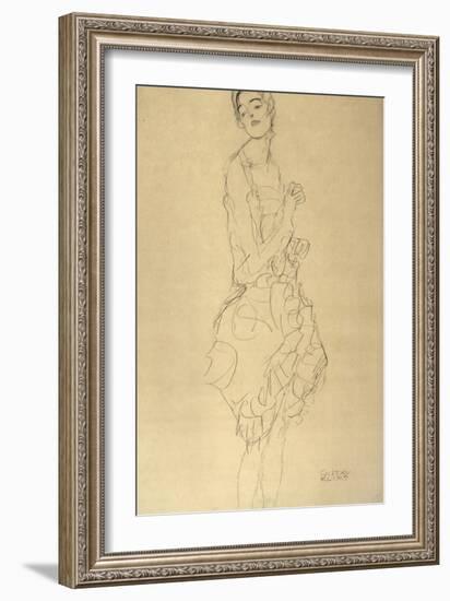 Standing Dancer in Profile-Gustav Klimt-Framed Giclee Print