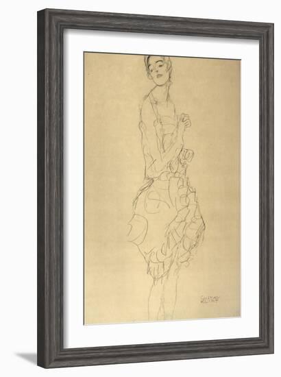 Standing Dancer in Profile-Gustav Klimt-Framed Giclee Print