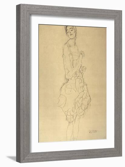 Standing Dancer in Profile-Gustav Klimt-Framed Giclee Print