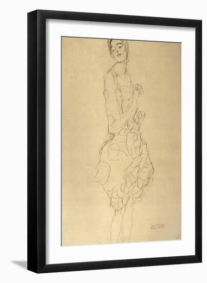 Standing Dancer in Profile-Gustav Klimt-Framed Giclee Print