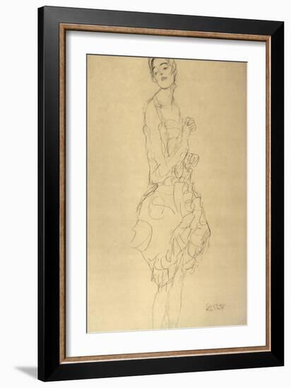 Standing Dancer in Profile-Gustav Klimt-Framed Giclee Print