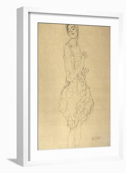 Standing Dancer in Profile-Gustav Klimt-Framed Giclee Print