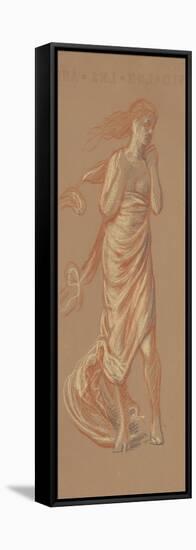 Standing Draped Female Figure, c.1872-77-Elihu Vedder-Framed Premier Image Canvas