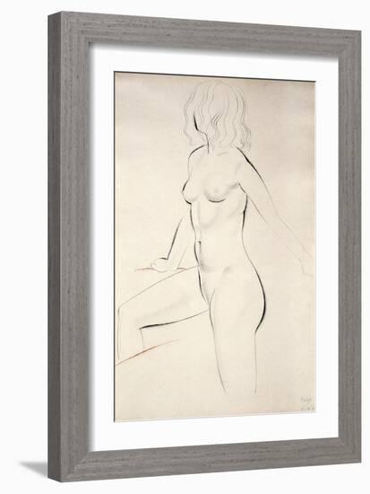 Standing Female Nude, 1927-Eric Gill-Framed Giclee Print