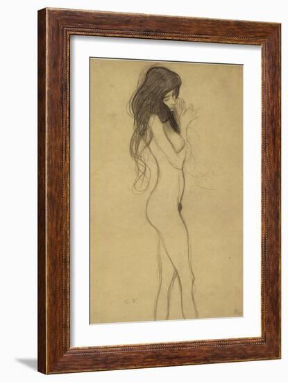 Standing Female Nude 1-Gustav Klimt-Framed Giclee Print