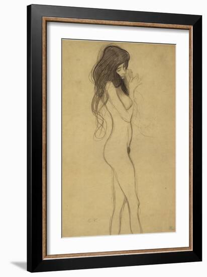 Standing Female Nude 1-Gustav Klimt-Framed Giclee Print