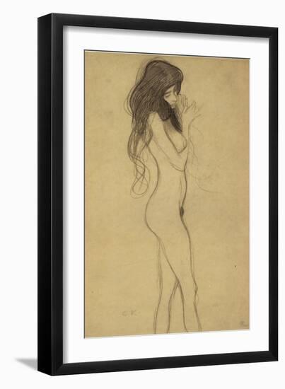 Standing Female Nude 1-Gustav Klimt-Framed Giclee Print