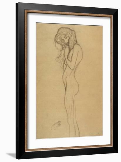 Standing Female Nude 2-Gustav Klimt-Framed Giclee Print