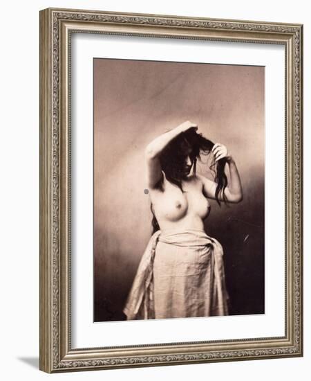 Standing Female Nude, C.1855-Gustave Le Gray-Framed Giclee Print