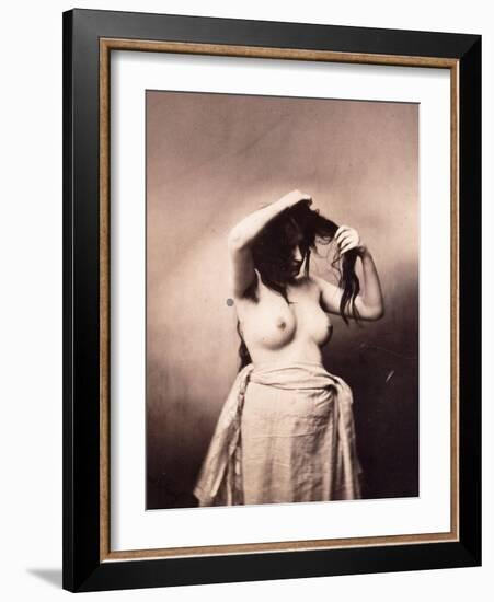 Standing Female Nude, C.1855-Gustave Le Gray-Framed Giclee Print