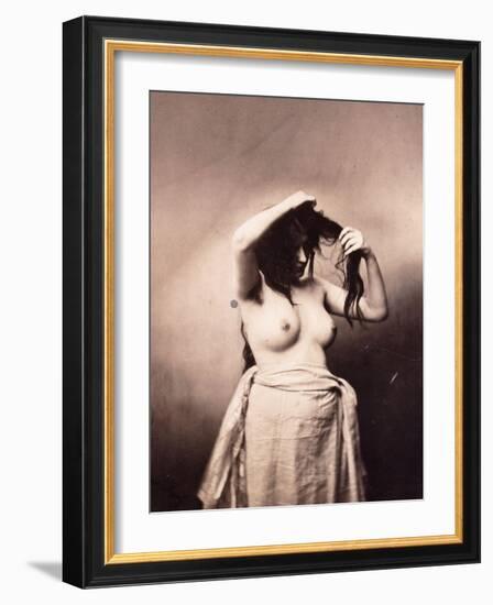 Standing Female Nude, C.1855-Gustave Le Gray-Framed Giclee Print