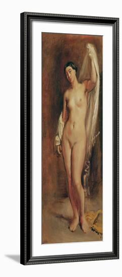 Standing Female Nude, Study For the Central Figure of The Tepidarium, 1853-Theodore Chasseriau-Framed Giclee Print