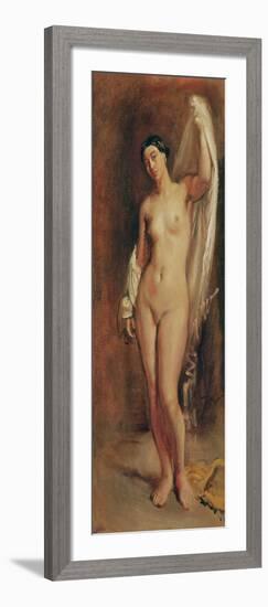 Standing Female Nude, Study For the Central Figure of The Tepidarium, 1853-Theodore Chasseriau-Framed Giclee Print