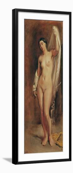 Standing Female Nude, Study For the Central Figure of The Tepidarium, 1853-Theodore Chasseriau-Framed Giclee Print