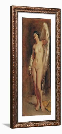 Standing Female Nude, Study For the Central Figure of The Tepidarium, 1853-Theodore Chasseriau-Framed Giclee Print