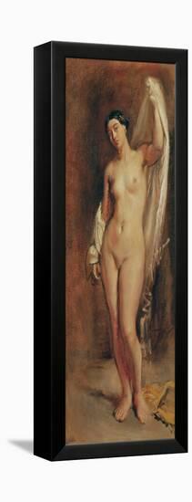 Standing Female Nude, Study For the Central Figure of The Tepidarium, 1853-Theodore Chasseriau-Framed Premier Image Canvas