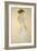 Standing Female Nude with White Shirt, 1912-Egon Schiele-Framed Giclee Print