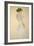 Standing Female Nude with White Shirt, 1912-Egon Schiele-Framed Giclee Print