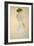 Standing Female Nude with White Shirt, 1912-Egon Schiele-Framed Giclee Print