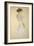 Standing Female Nude with White Shirt, 1912-Egon Schiele-Framed Giclee Print