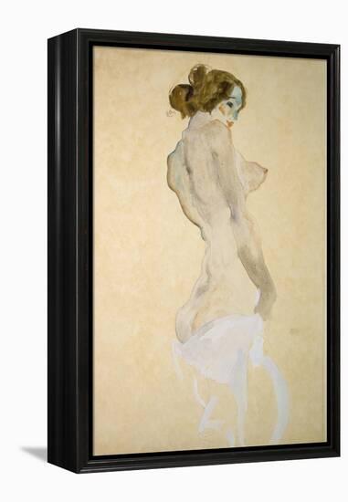 Standing Female Nude with White Shirt, 1912-Egon Schiele-Framed Premier Image Canvas