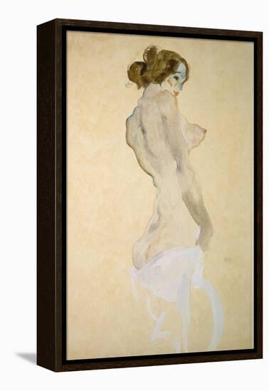 Standing Female Nude with White Shirt, 1912-Egon Schiele-Framed Premier Image Canvas