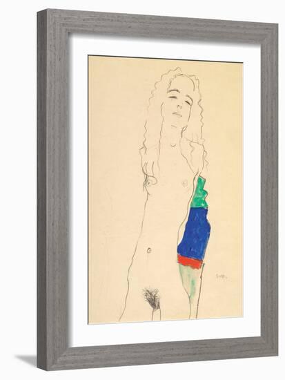 Standing Female Nude-Egon Schiele-Framed Giclee Print