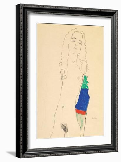 Standing Female Nude-Egon Schiele-Framed Giclee Print