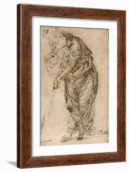 Standing Figure Leaning on a Staff, C.1510-Piero di Cosimo-Framed Giclee Print