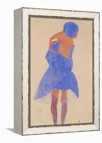 Standing Girl, Back View, 1908-Egon Schiele-Framed Premier Image Canvas