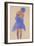 Standing Girl, Back View, 1908-Egon Schiele-Framed Giclee Print