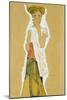 Standing Girl in White Petticoat-Egon Schiele-Mounted Giclee Print