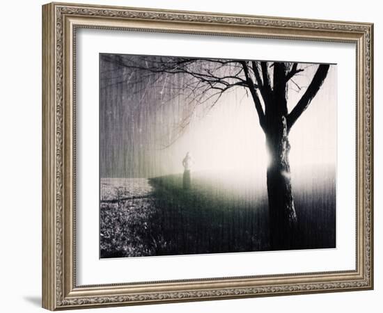 Standing in the Rain under Tree-Jan Lakey-Framed Photographic Print