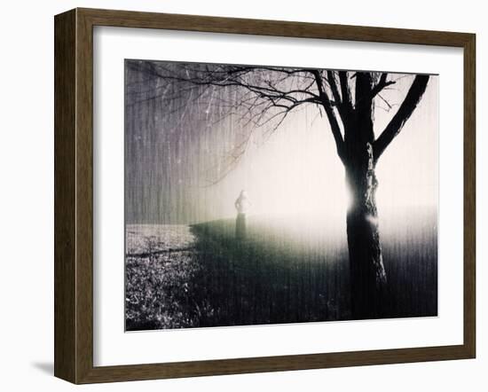 Standing in the Rain under Tree-Jan Lakey-Framed Photographic Print