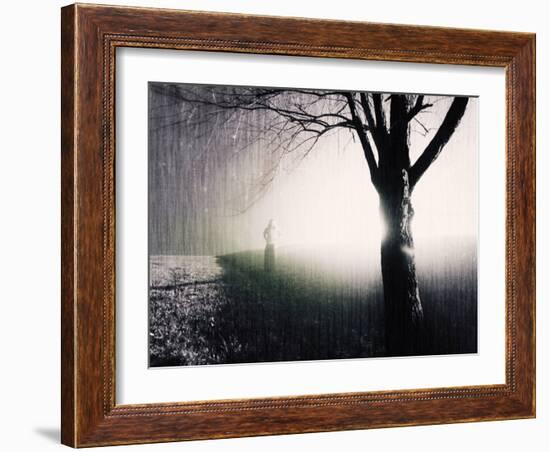 Standing in the Rain under Tree-Jan Lakey-Framed Photographic Print
