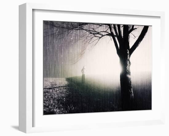 Standing in the Rain under Tree-Jan Lakey-Framed Photographic Print