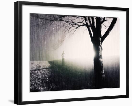 Standing in the Rain under Tree-Jan Lakey-Framed Photographic Print