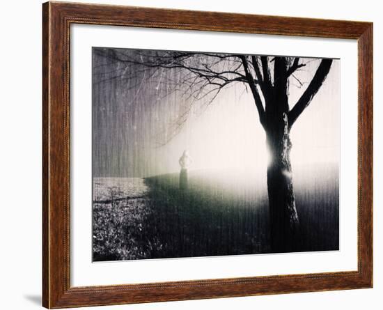 Standing in the Rain under Tree-Jan Lakey-Framed Photographic Print