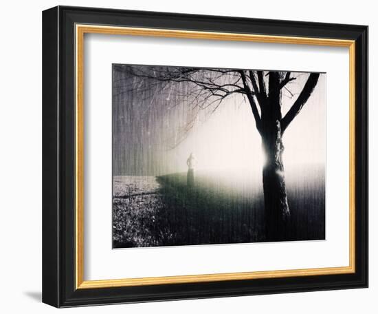 Standing in the Rain under Tree-Jan Lakey-Framed Photographic Print