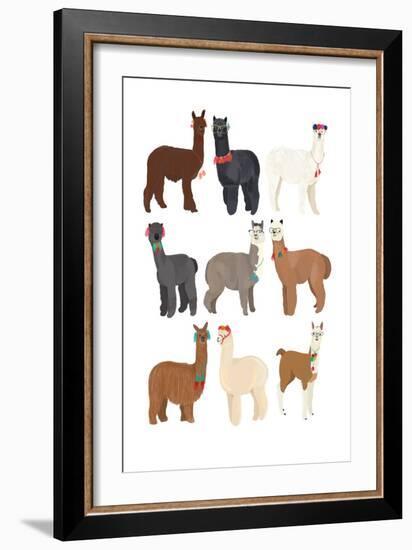 Standing Llamas in Glasses-Hanna Melin-Framed Art Print