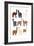 Standing Llamas in Glasses-Hanna Melin-Framed Art Print