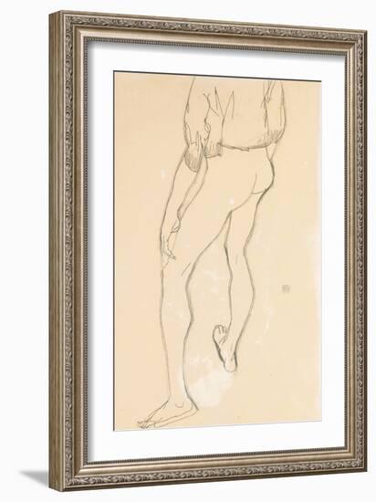 Standing Male Nude, 1913-Egon Schiele-Framed Giclee Print