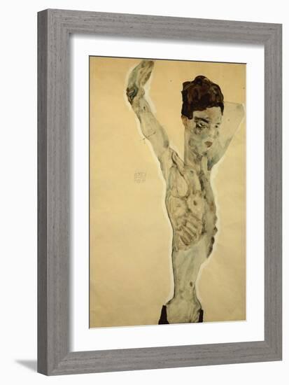Standing Male Nude-Egon Schiele-Framed Giclee Print