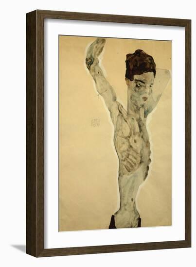 Standing Male Nude-Egon Schiele-Framed Giclee Print