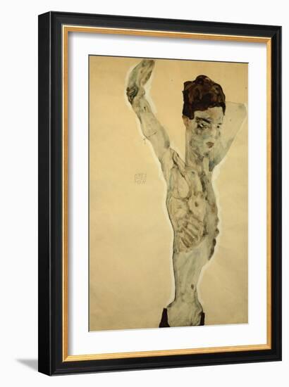 Standing Male Nude-Egon Schiele-Framed Giclee Print